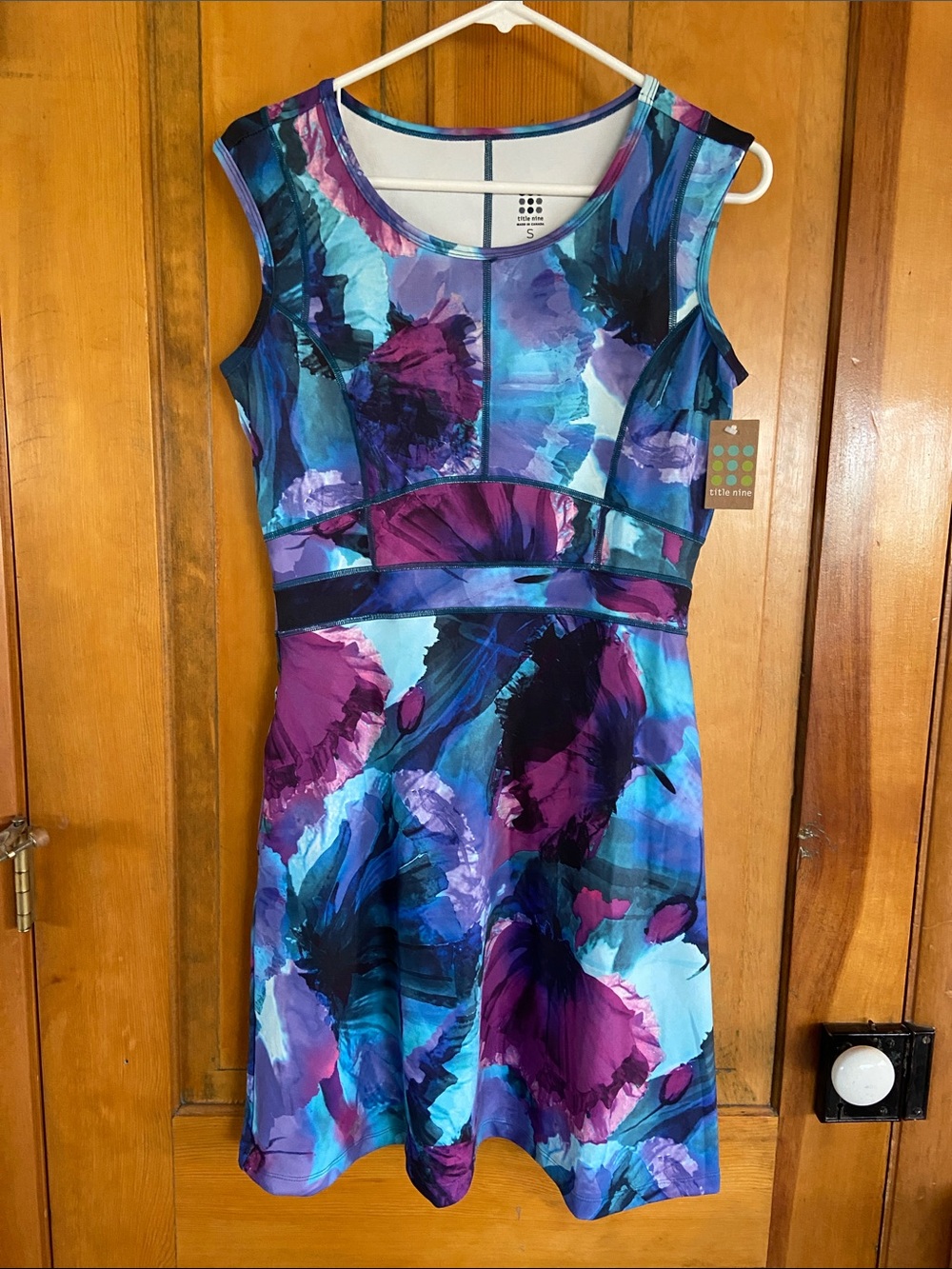 Title Nine Teal, Purple & Blue Floral Mini Dress